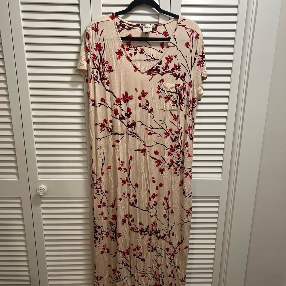 Soma Floral Short sleeve long Sleep Shirt